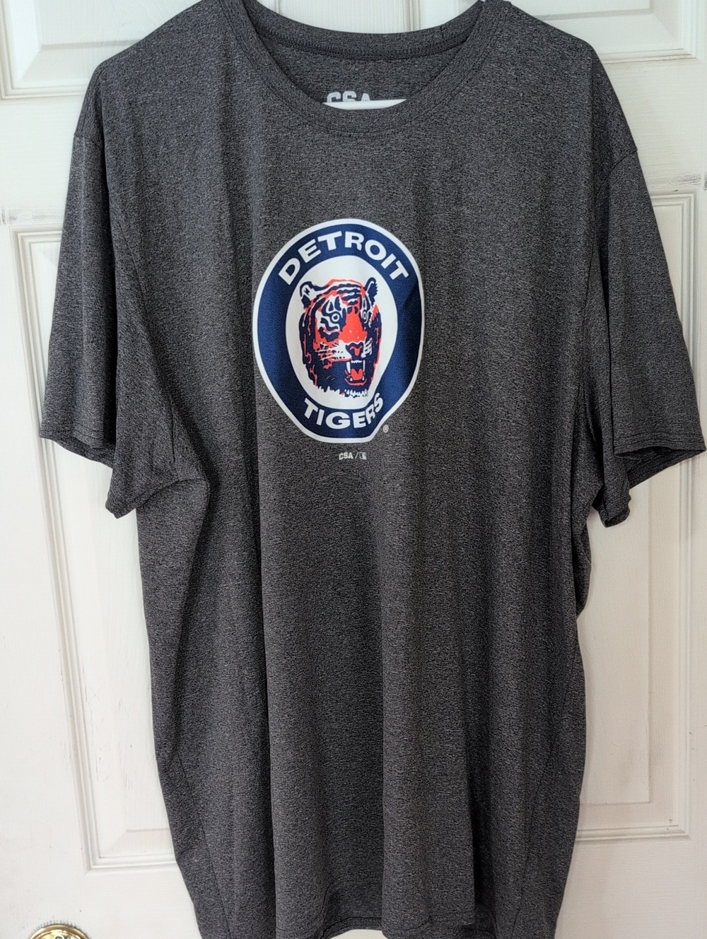 Detroit Tigers Men's Gray Short-Sleeve Logo Tee 3XL